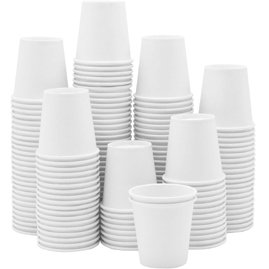 GUSTO [3 oz. - 300 Count White Small Paper Cups, Disposable Mini Bathroom Mouthwash Cups - Eco-Friendly and Versatile (Formerly Comfy Package)