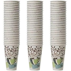 Dixie Perfectouch Insulated Paper Hot Cup, Coffee Haze Design, 75 Count 16oz